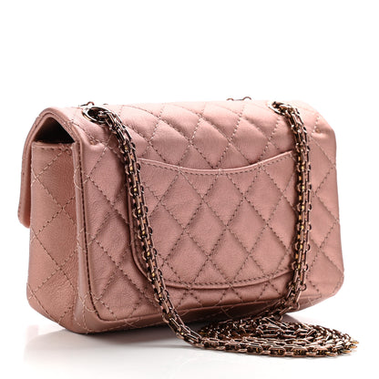 Chanel Metallic Grained Calfskin Quilted 2.55 Reissue Mini Flap Copper Pink 3 of 8
