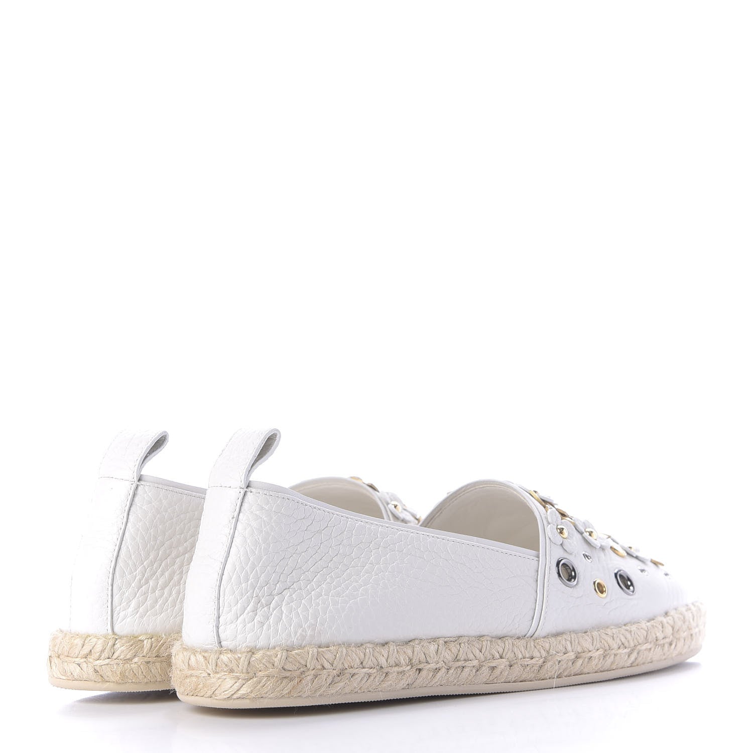 Louis Vuitton Calfskin Tropical Bloom Espadrille Flat 37.5 White 4 of 11