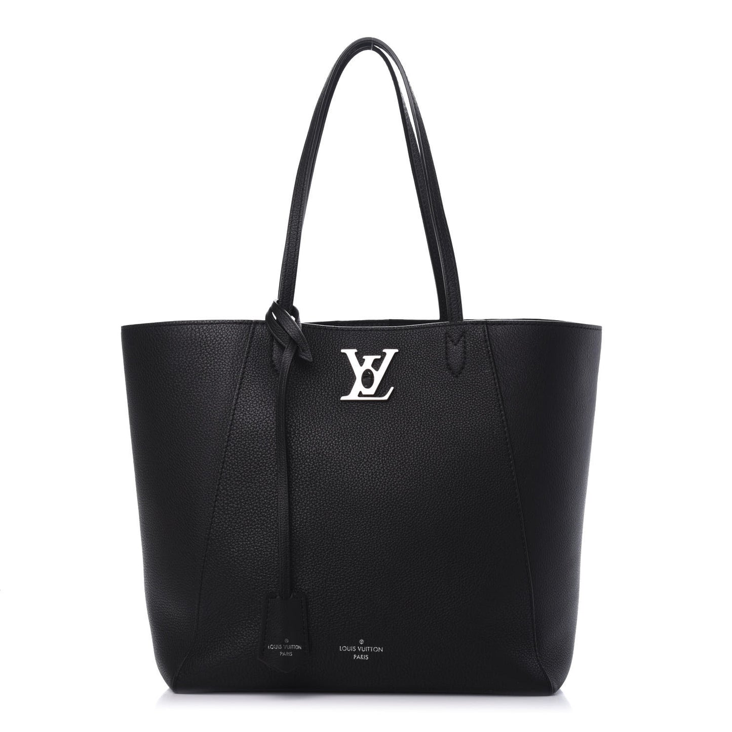 Calfskin Lockme Cabas Black