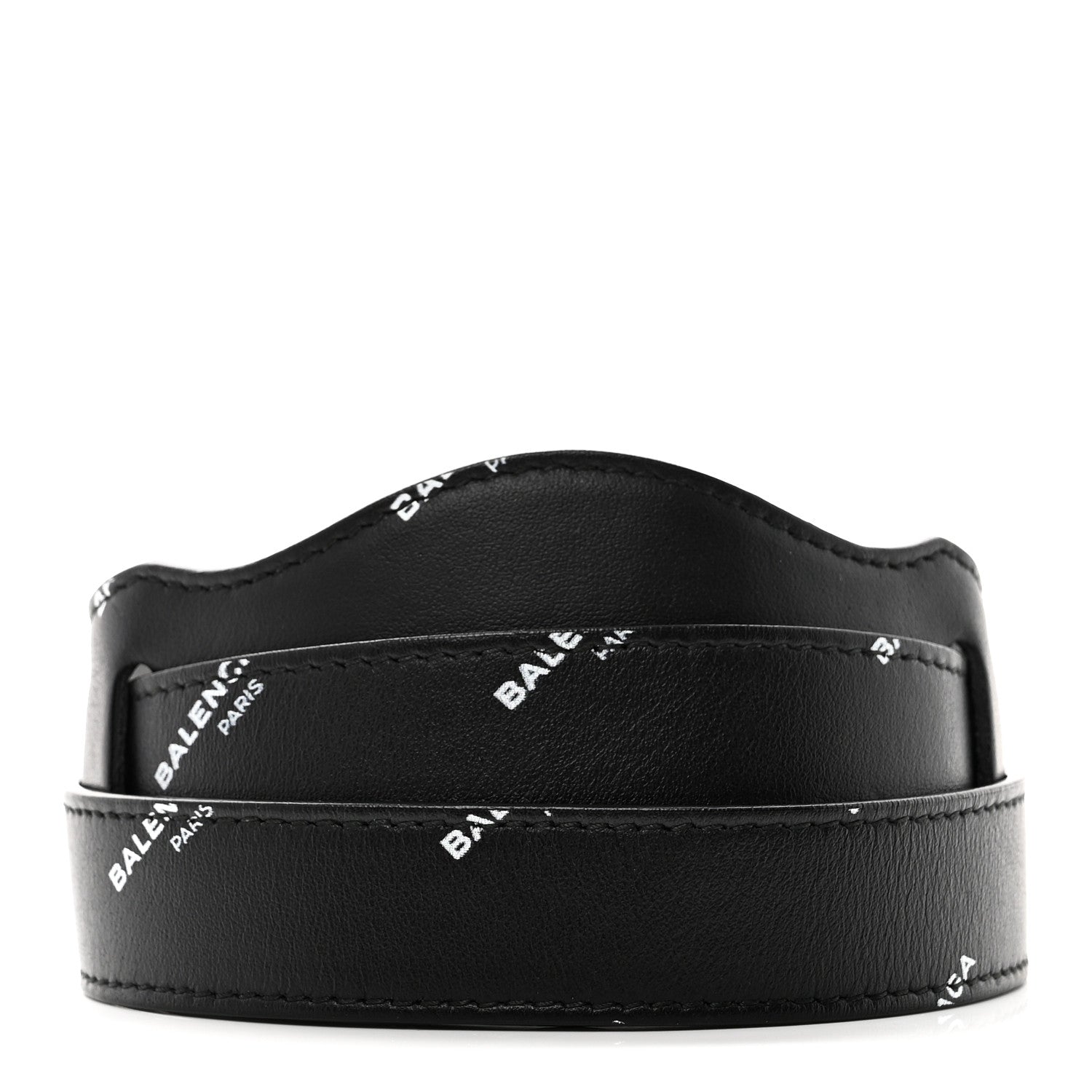 Balenciaga Agneau Classic Hardware Logo Shoulder Strap Black