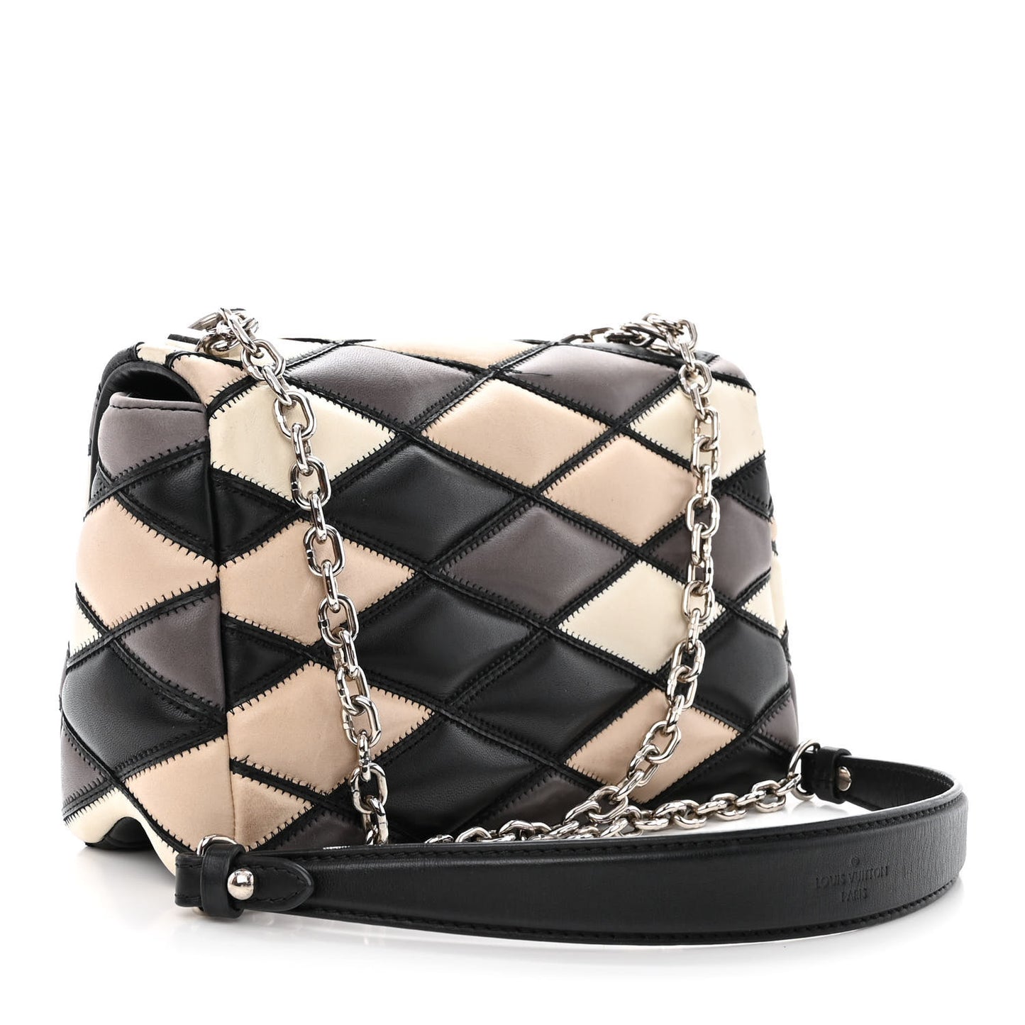 Lambskin Malletage GO-14 PM Beige Black