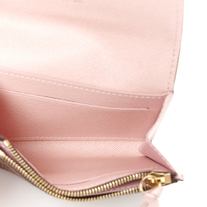 Louis Vuitton Damier Ebene Rosalie Coin Purse Rose Ballerine 5 of 9
