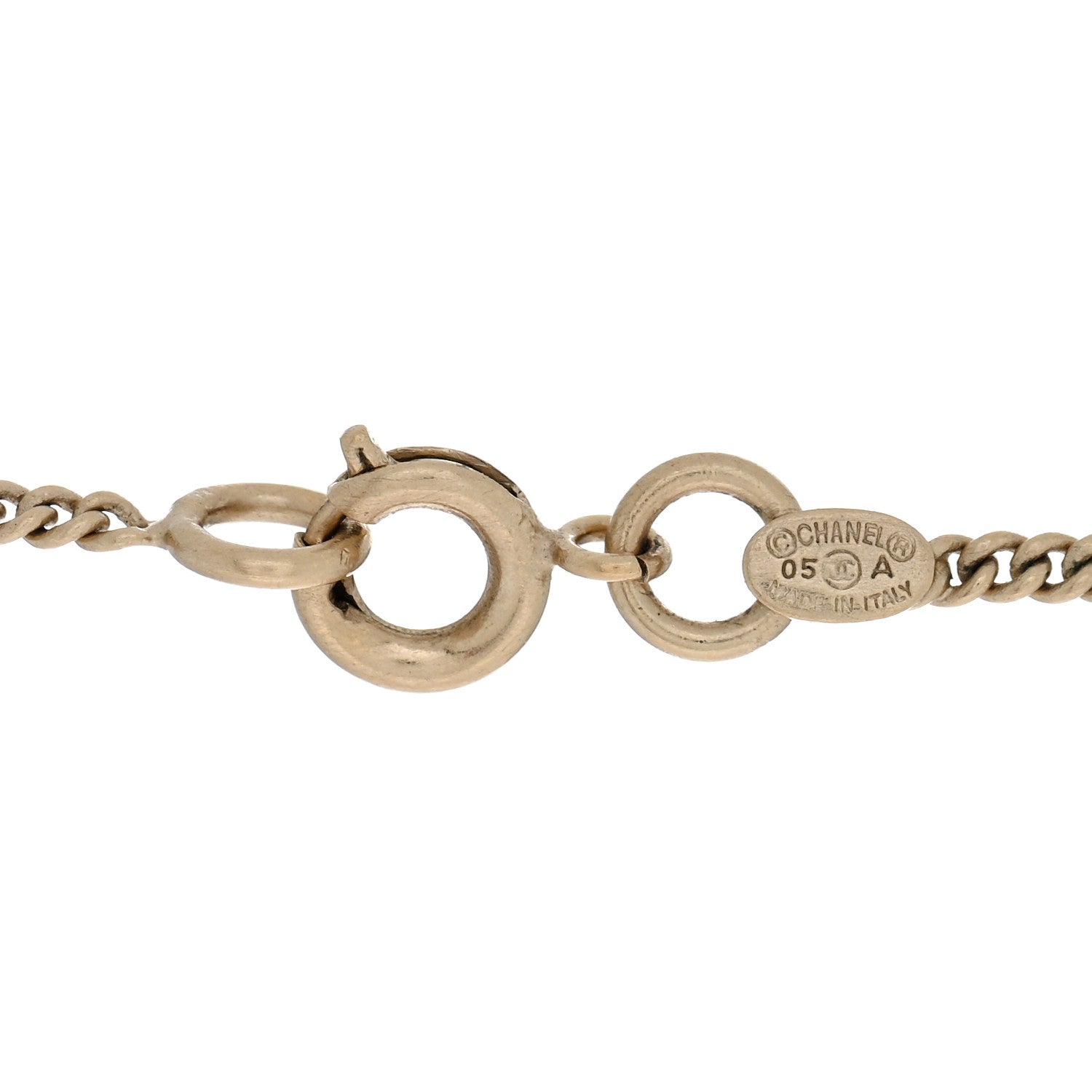 Chanel Metal Flap Bag Necklace Gold 4 of 5