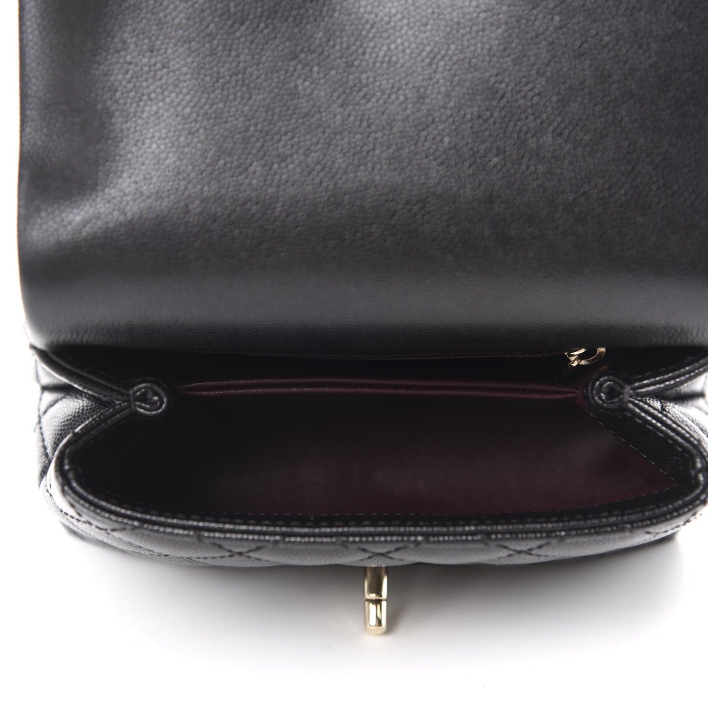 Caviar Quilted Extra Mini Coco Handle Flap Black