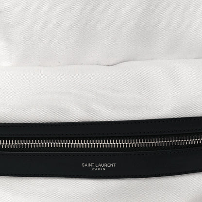 Saint Laurent Canvas Logo City Backpack White 7 of 12