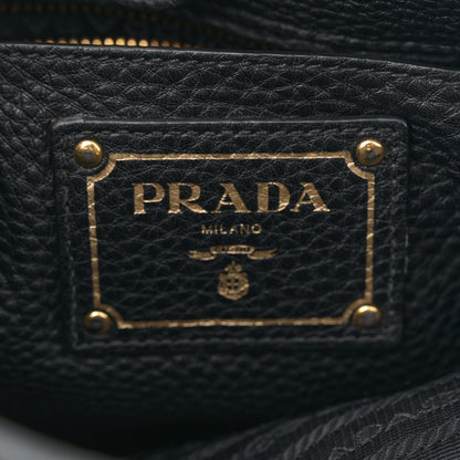 Prada Vitello Daino Shopping Satchel Black 6 of 15