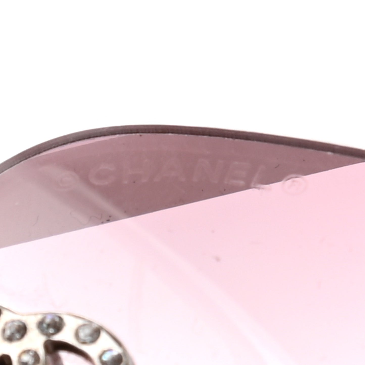 Metal Crystal CC Logo Sunglasses 4017-D Pink