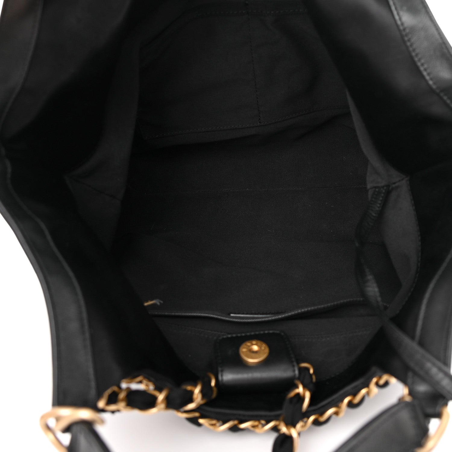 Chanel Nylon Grosgrain Quilted Lifestyle Shopping Tote Black 6 of 13