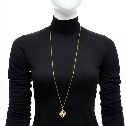 Van Cleef & Arpels 18K Yellow Gold Guilloche Magic Alhambra Long Necklace 2 of 5