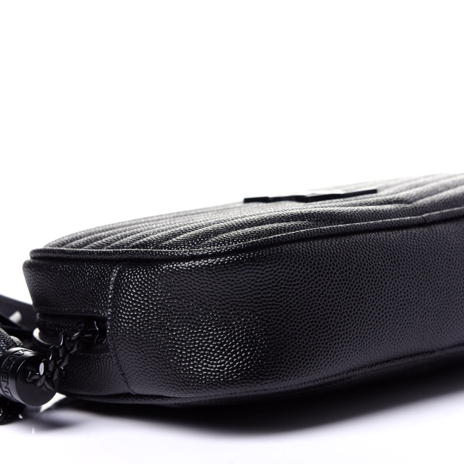 Saint Laurent Grain De Poudre Matelasse Monogram Mini Lou Camera Bag Black 6 of 11