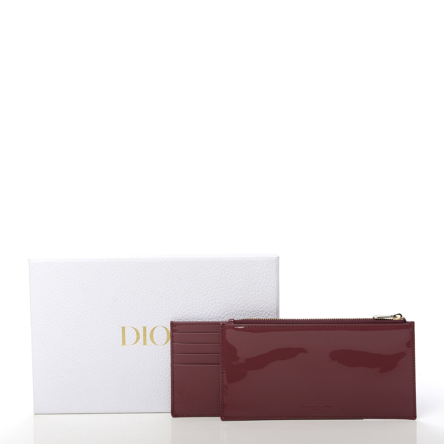 Christian Dior Patent Lady Dior Convertible Clutch Inserts Red 8 of 8