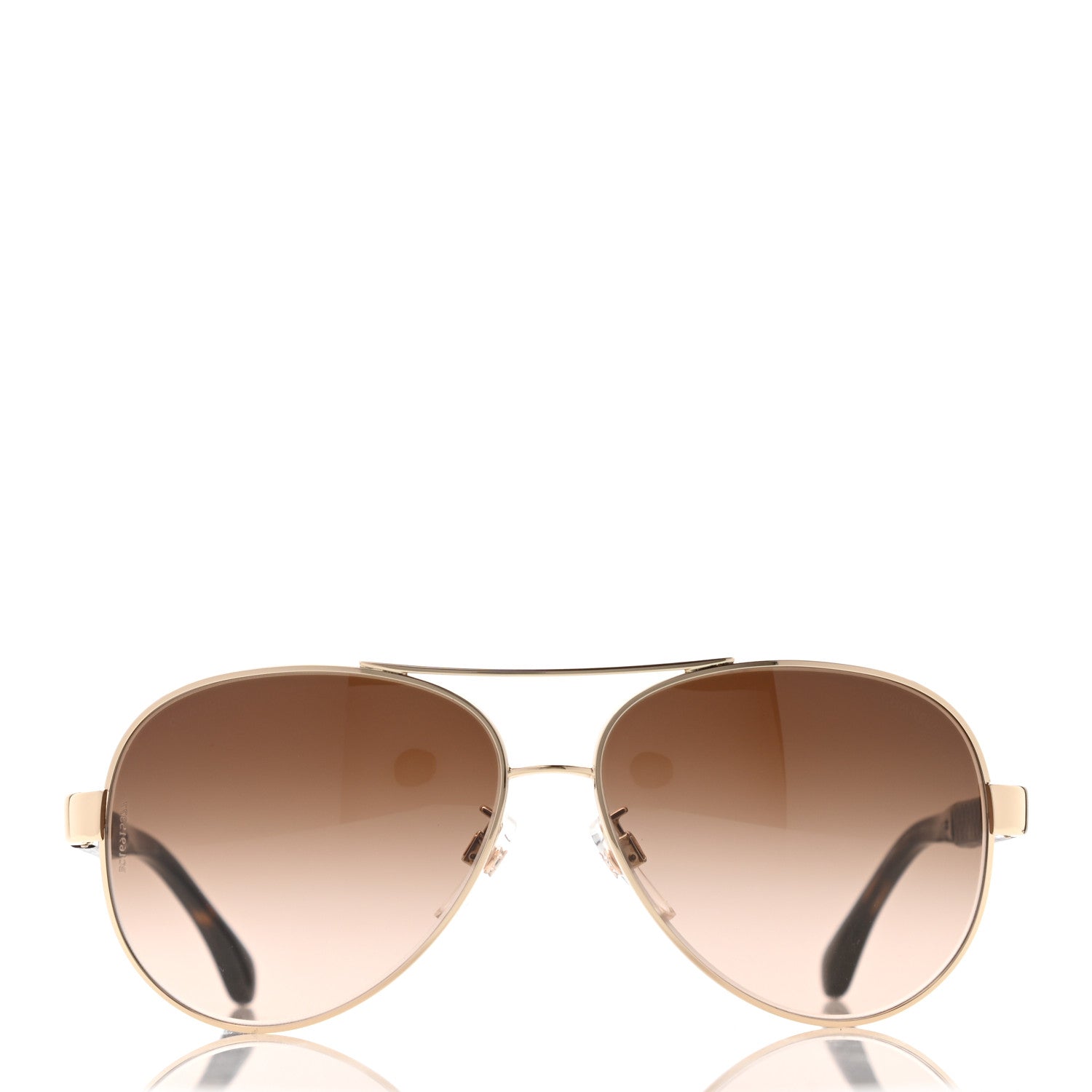 Chanel Lambskin Quilted CC Aviator Sunglasses 4195-Q Brown Gold 2 of 8