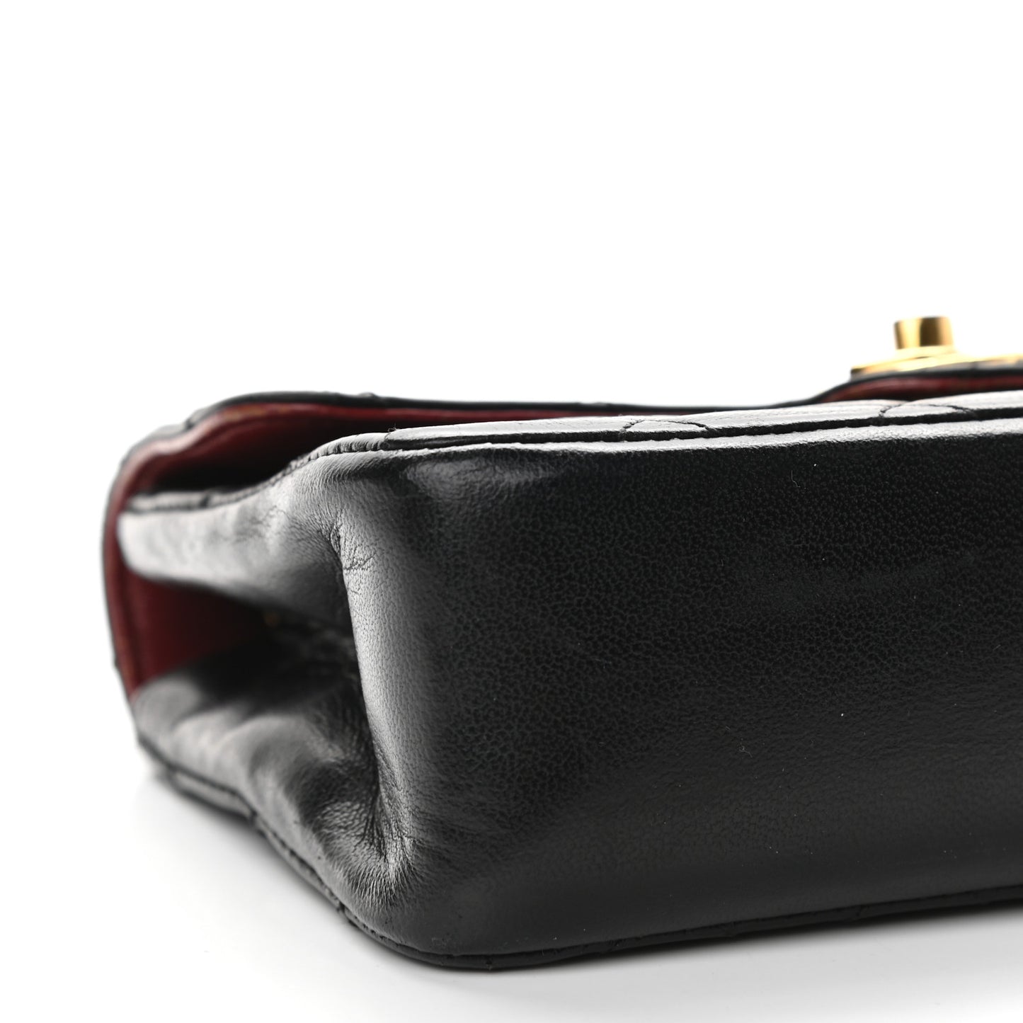 Lambskin Quilted Small Single Flap Black