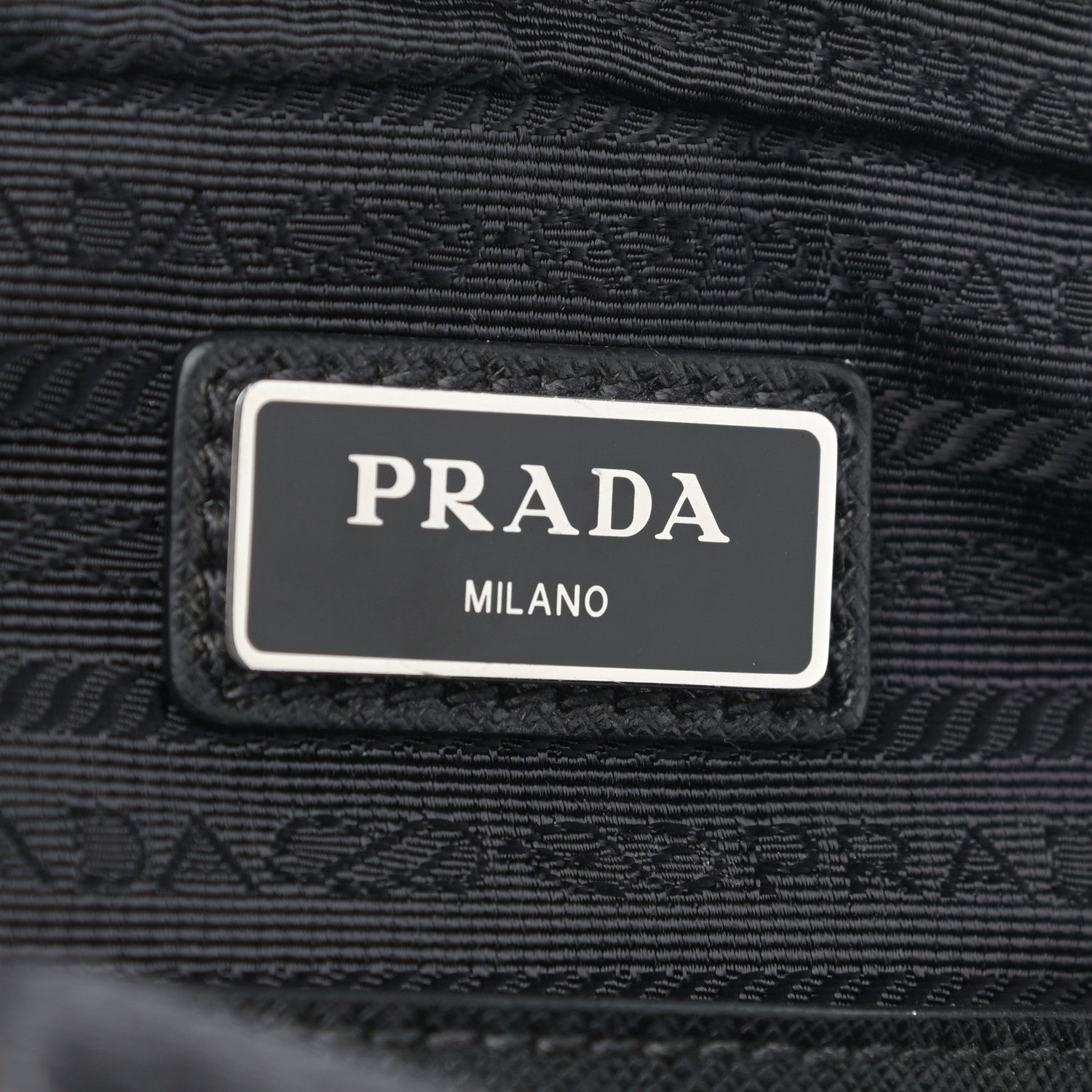Prada Tessuto Nylon Saffiano Sling Bag Black 7 of 11