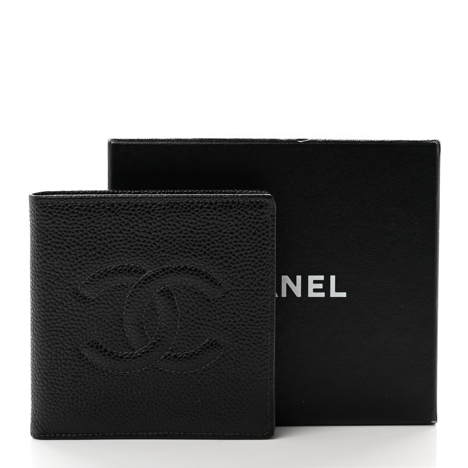 Chanel Caviar Mens Timeless CC Bi-Fold Wallet Black 8 of 8