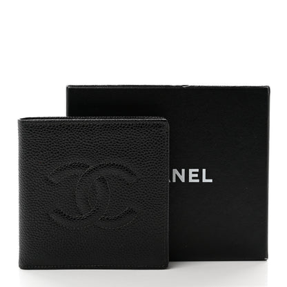 Chanel Caviar Mens Timeless CC Bi-Fold Wallet Black 8 of 8
