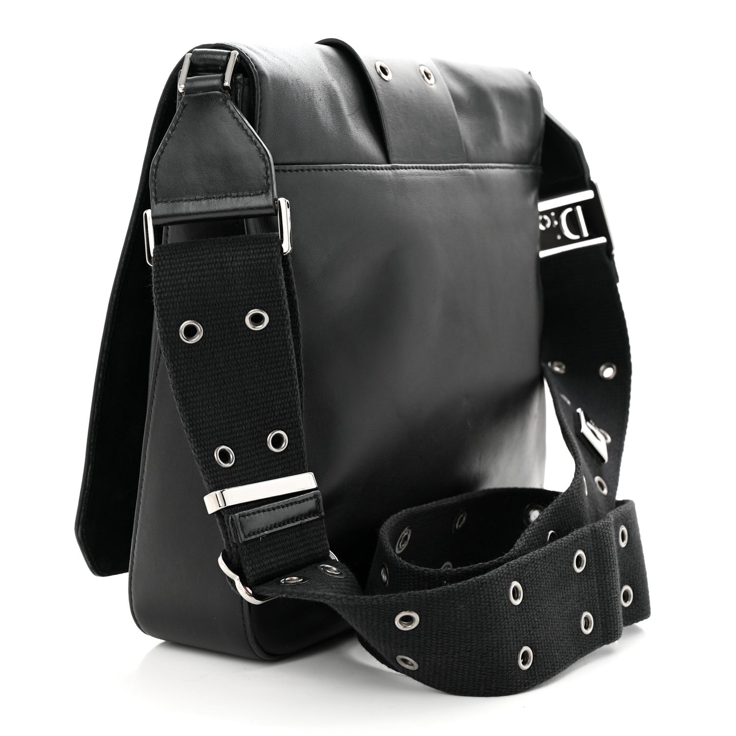 Calfskin Street Chic Messenger Black