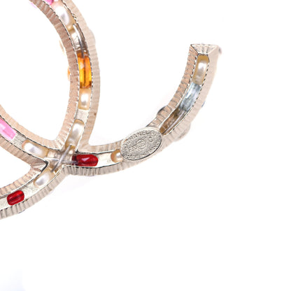 Chanel Pearl CC Brooch Gold Multicolor 3 of 7