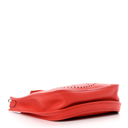 Hermes Taurillon Clemence Amazone Evelyne III GM Rouge Pivoine 3 of 12