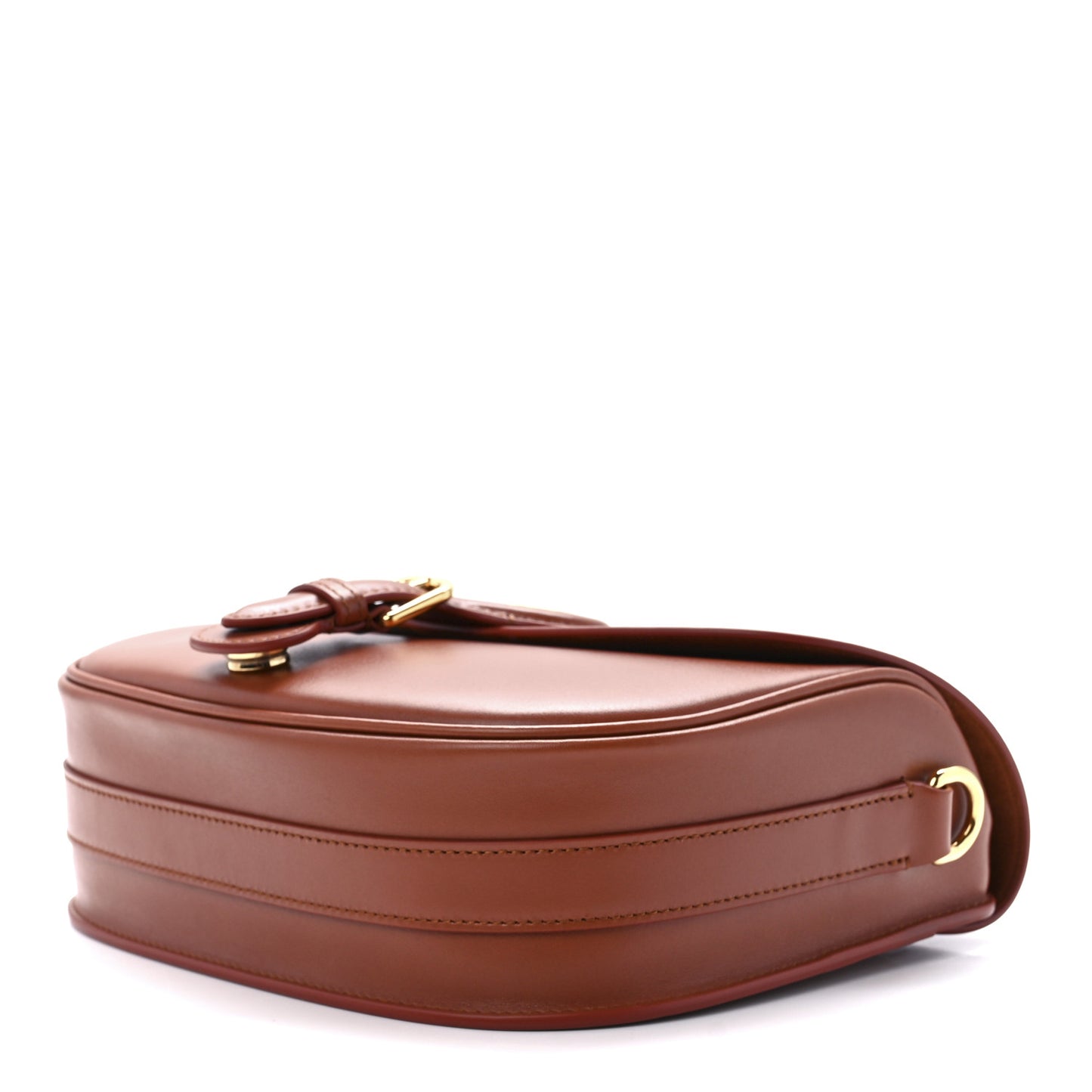 Box Calfskin Medium Bobby Flap Dark Tan