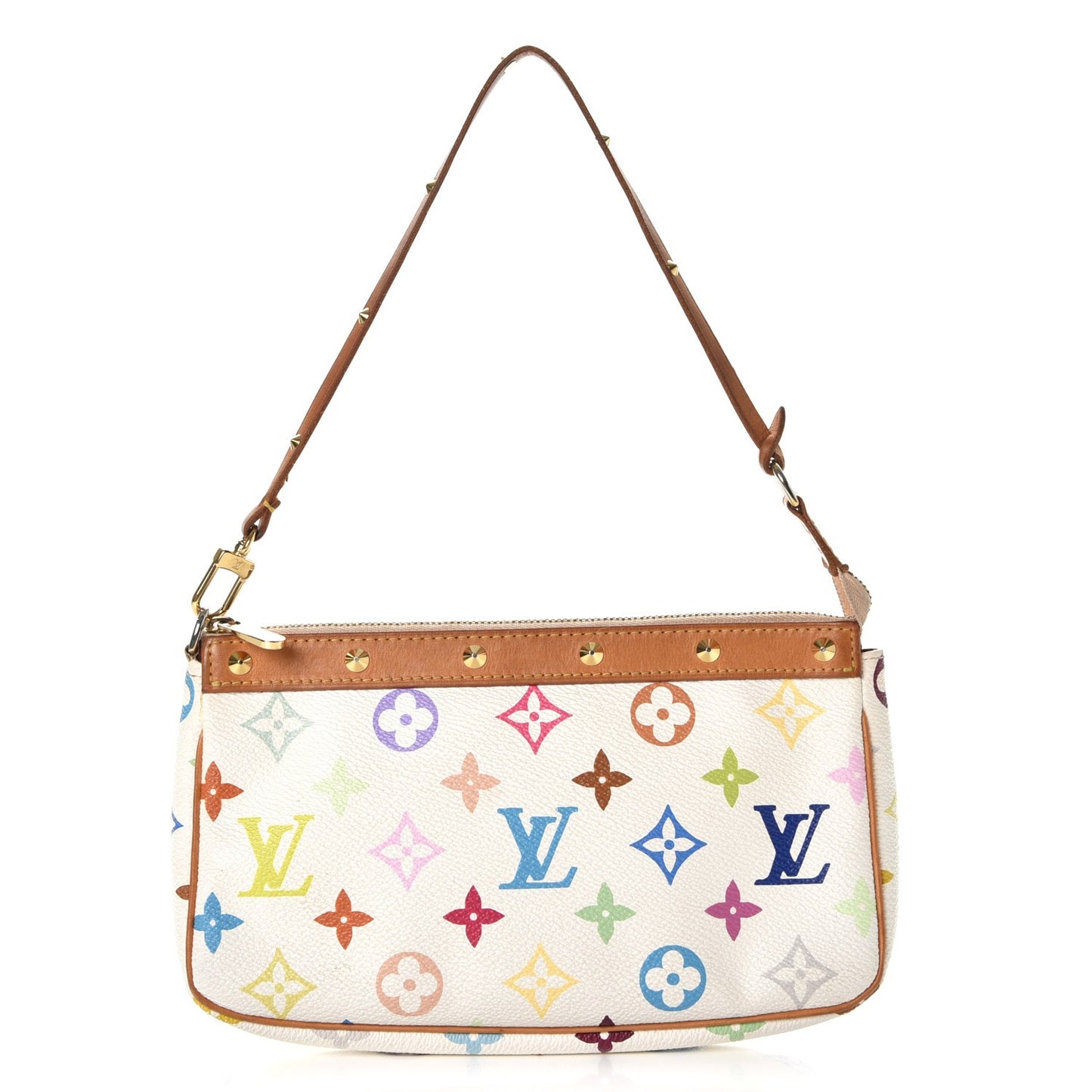 Monogram Multicolor Pochette Accessories White