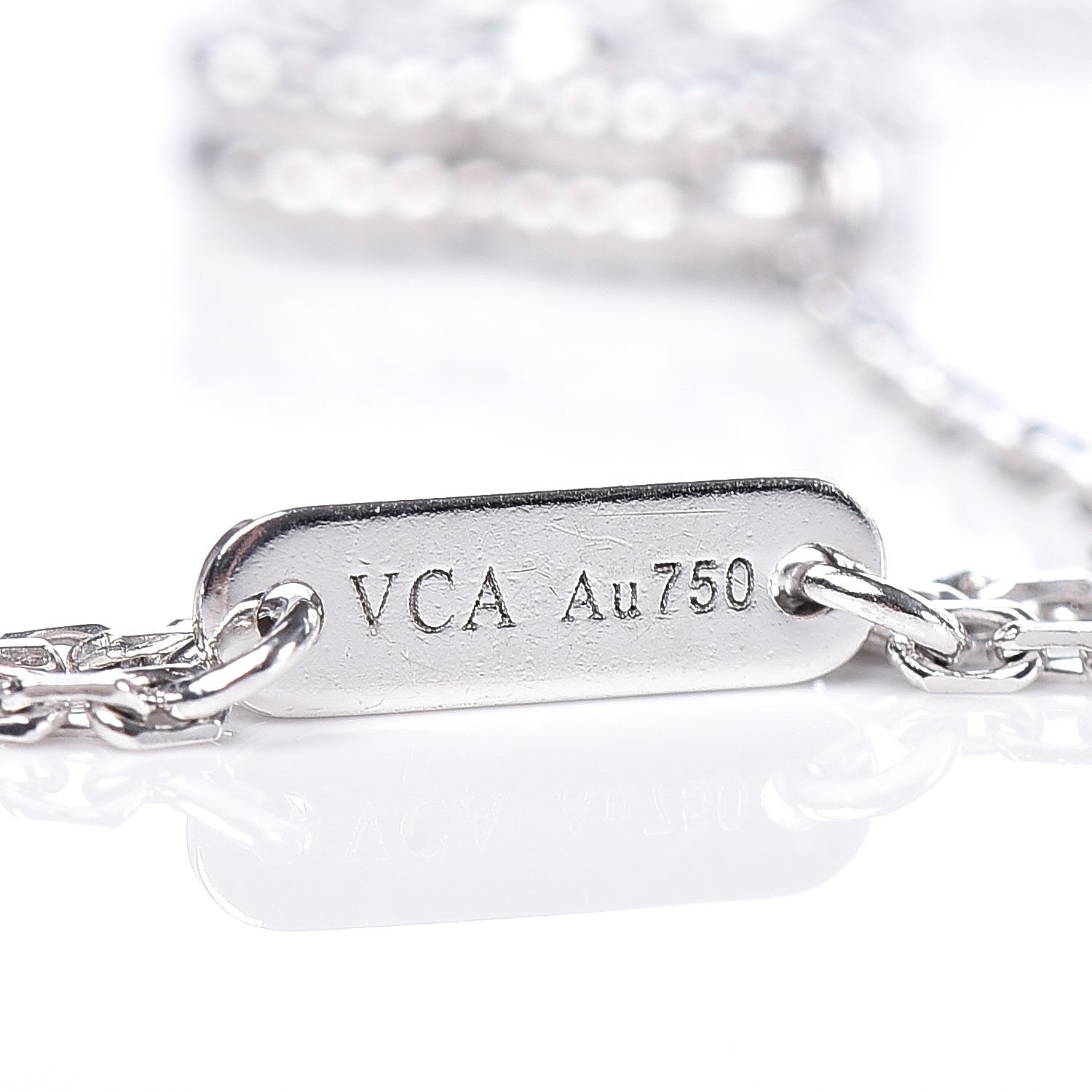 Van Cleef & Arpels 18K White Gold Diamond Sweet Alhambra Bracelet 4 of 6