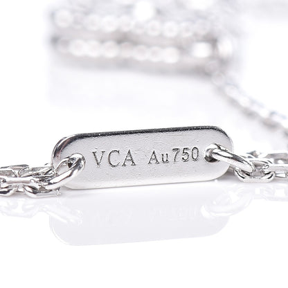 Van Cleef & Arpels 18K White Gold Diamond Sweet Alhambra Bracelet 4 of 6