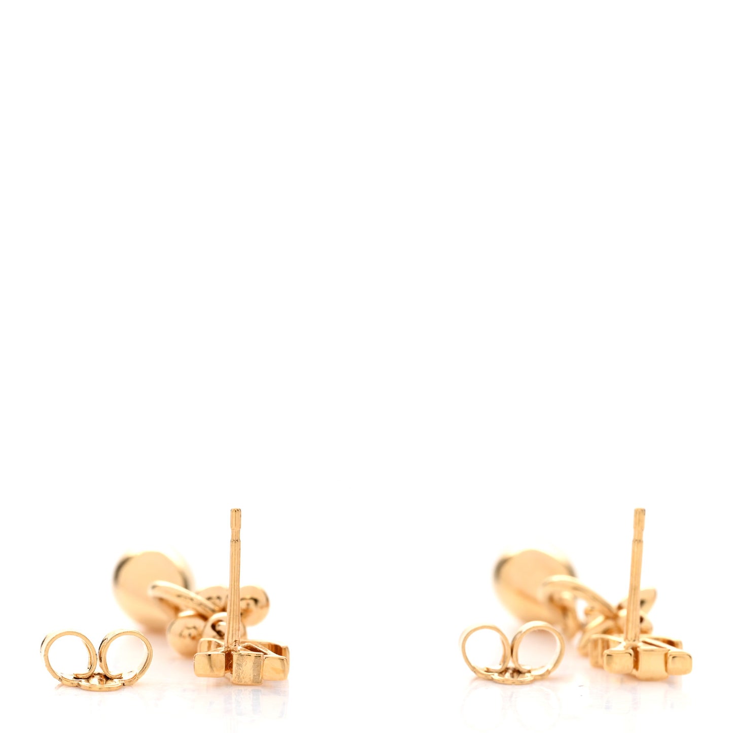 Metal LV Flower Drop Gold