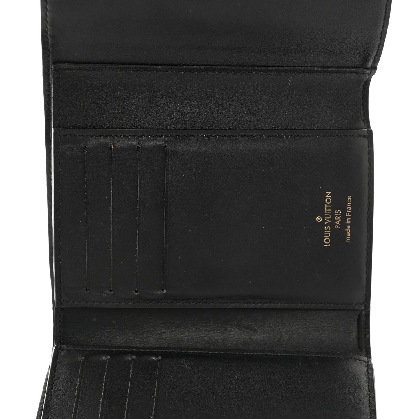 Monogram Flower Lock Compact Wallet Black