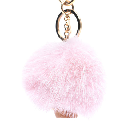 Louis Vuitton Resin Wood Mink Fur Vivienne Bag Charm Key Holder Pink 4 of 9