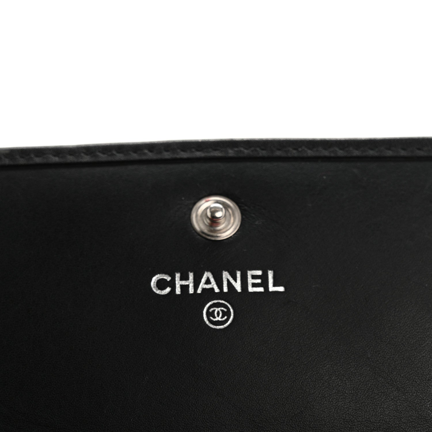 Chanel Calfskin Quilted Cambon Long Double Wallet Black 6 of 13