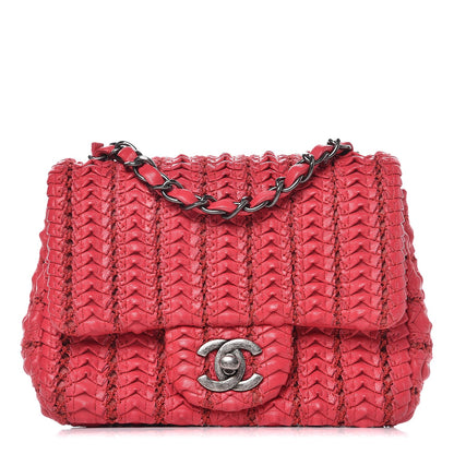 Chanel Lambskin Crochet Embroidered Small Flap Red 1 of 9