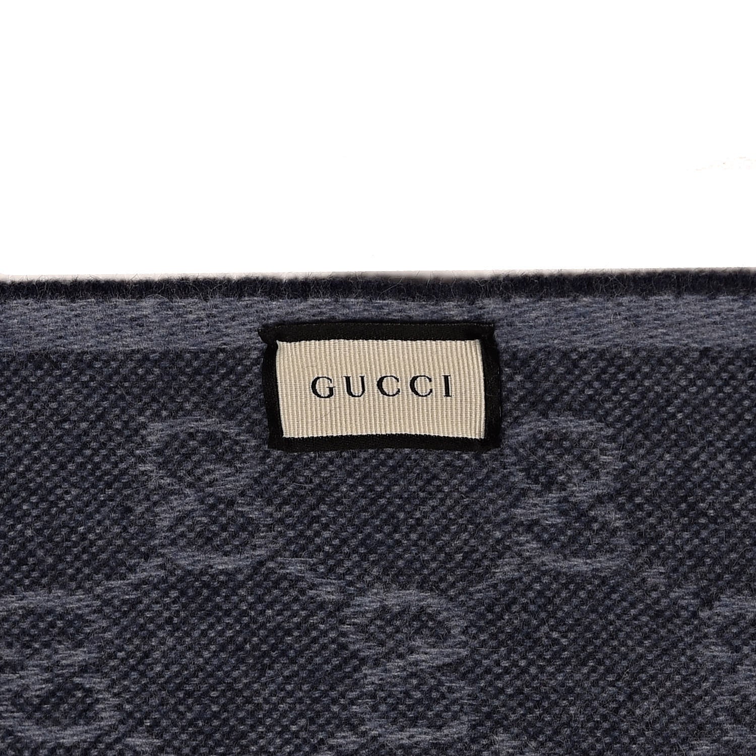 Gucci Wool Alpaca Monogram Web New Nikky Scarf Midnight Blue 4 of 5