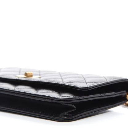 Chanel Aged Calfskin Quilted Reissue Wallet On Chain WOC Black 11 of 12