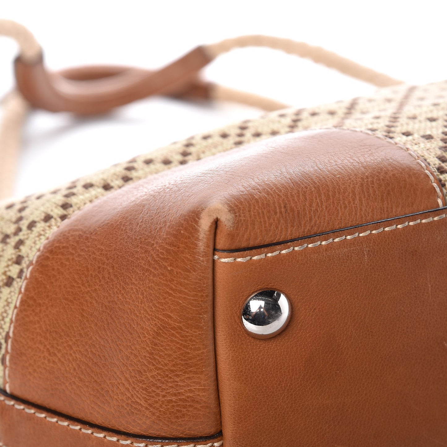 Straw Diamante Maui Tote Brown