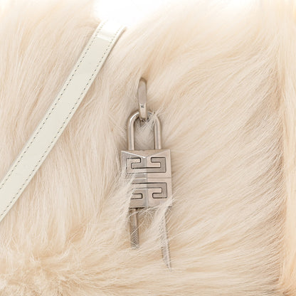 Givenchy Faux Fur XS Lock Antigona Shoulder Bag White 7 of 9