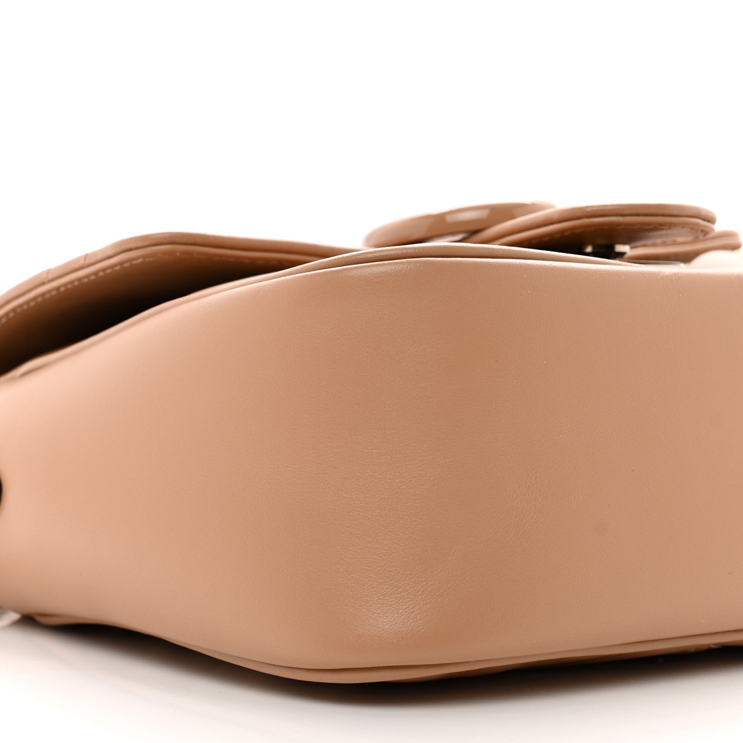 Gucci Calfskin Matelasse Monochrome Mini GG Marmont Crossbody Shoulder Bag Camelia Winter Rose 8 of 9