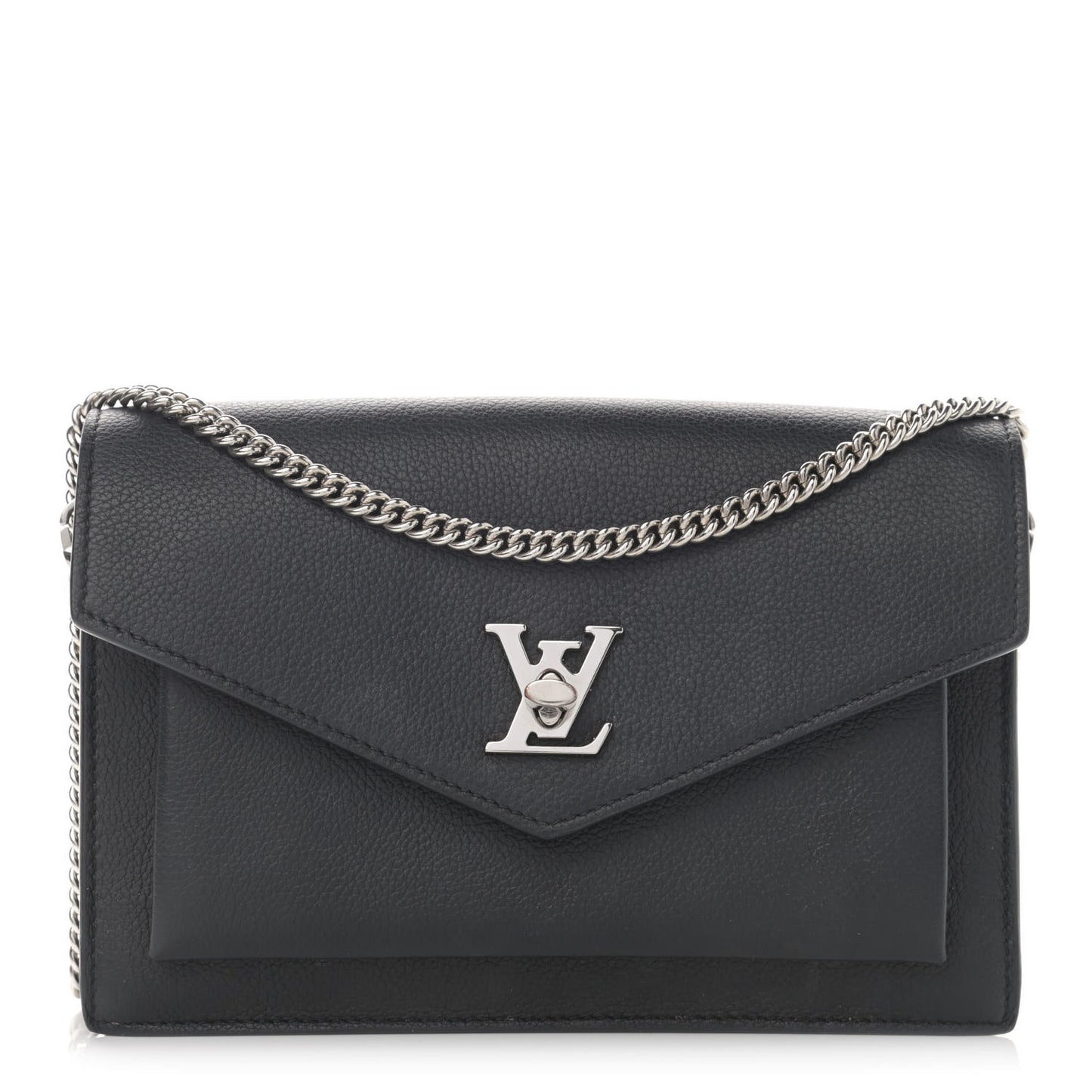 Soft Calfskin My Lockme Chain Pochette Black