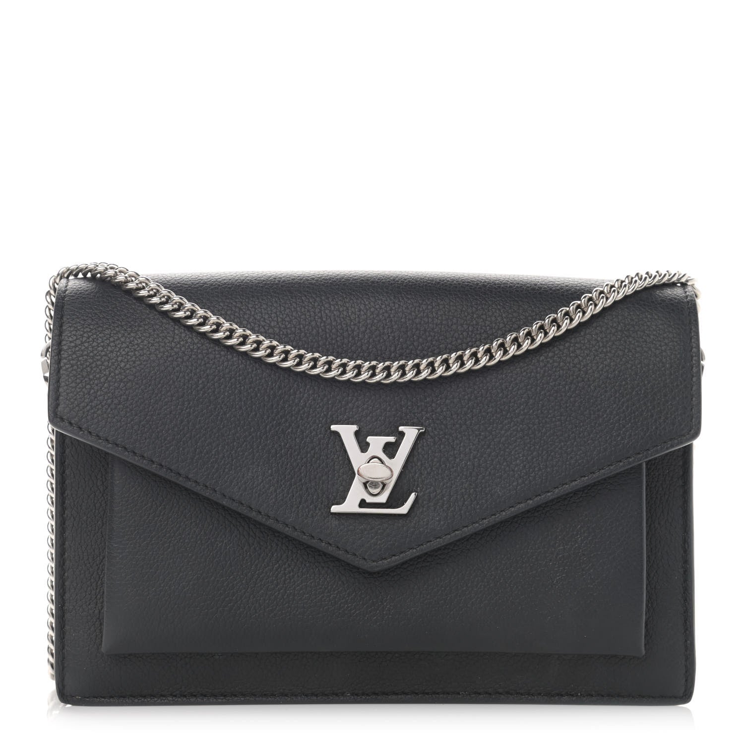 Louis Vuitton Soft Calfskin My Lockme Chain Pochette Black 1 of 15