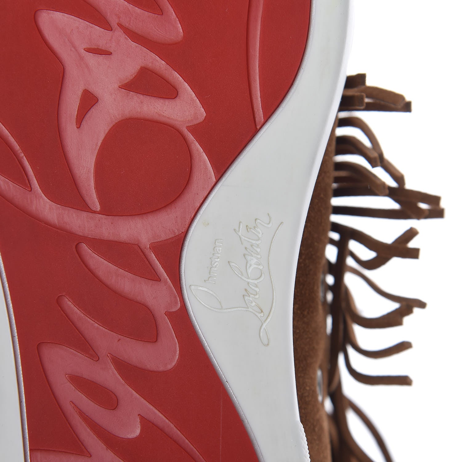 Christian Louboutin Suede Womens Coachelita Crosta Flat Sneakers 38.5 Indiana 7 of 12