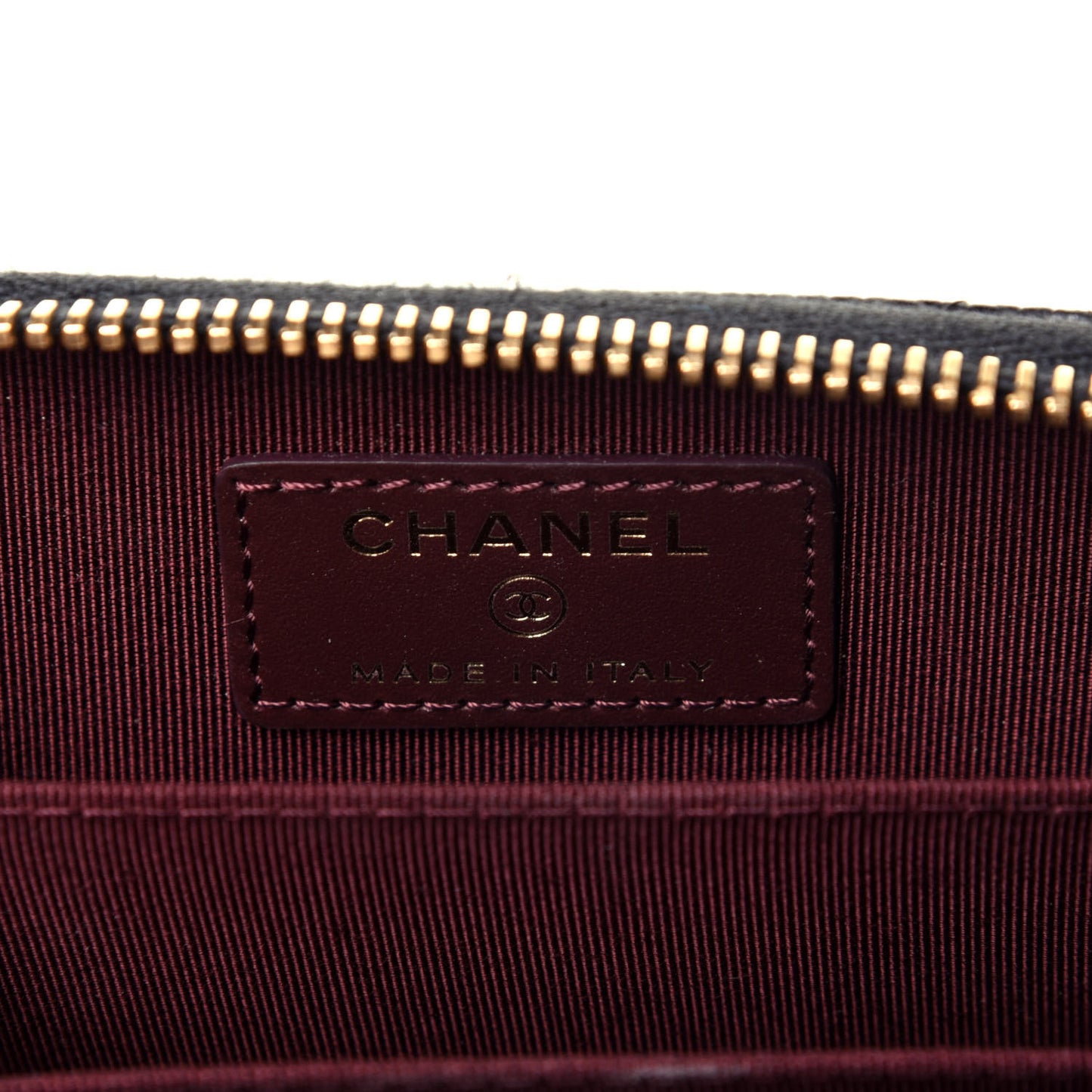 Caviar Quilted Zip Coin Purse Black