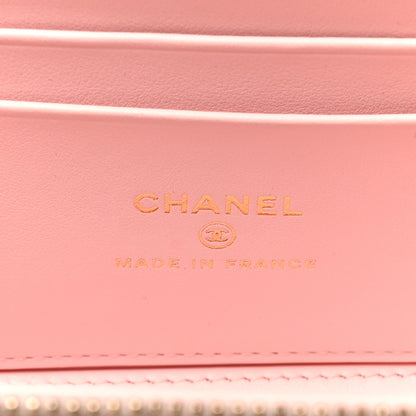 Chanel Caviar Quilted Top Handle Vanity With Chain Light Pink 8 of 12