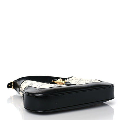 Gucci Azalea Calfskin GG Monogram Bi-Color Debossed Small Jackie 1961 Hobo Mystic White Black 4 of 9