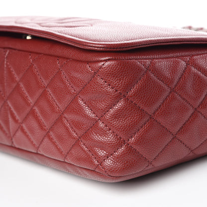 Chanel Caviar Large Timeless CC Flap Dark Red 9 of 9