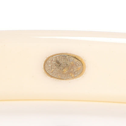 Chanel Resin Metal CC Bangle White 3 of 4