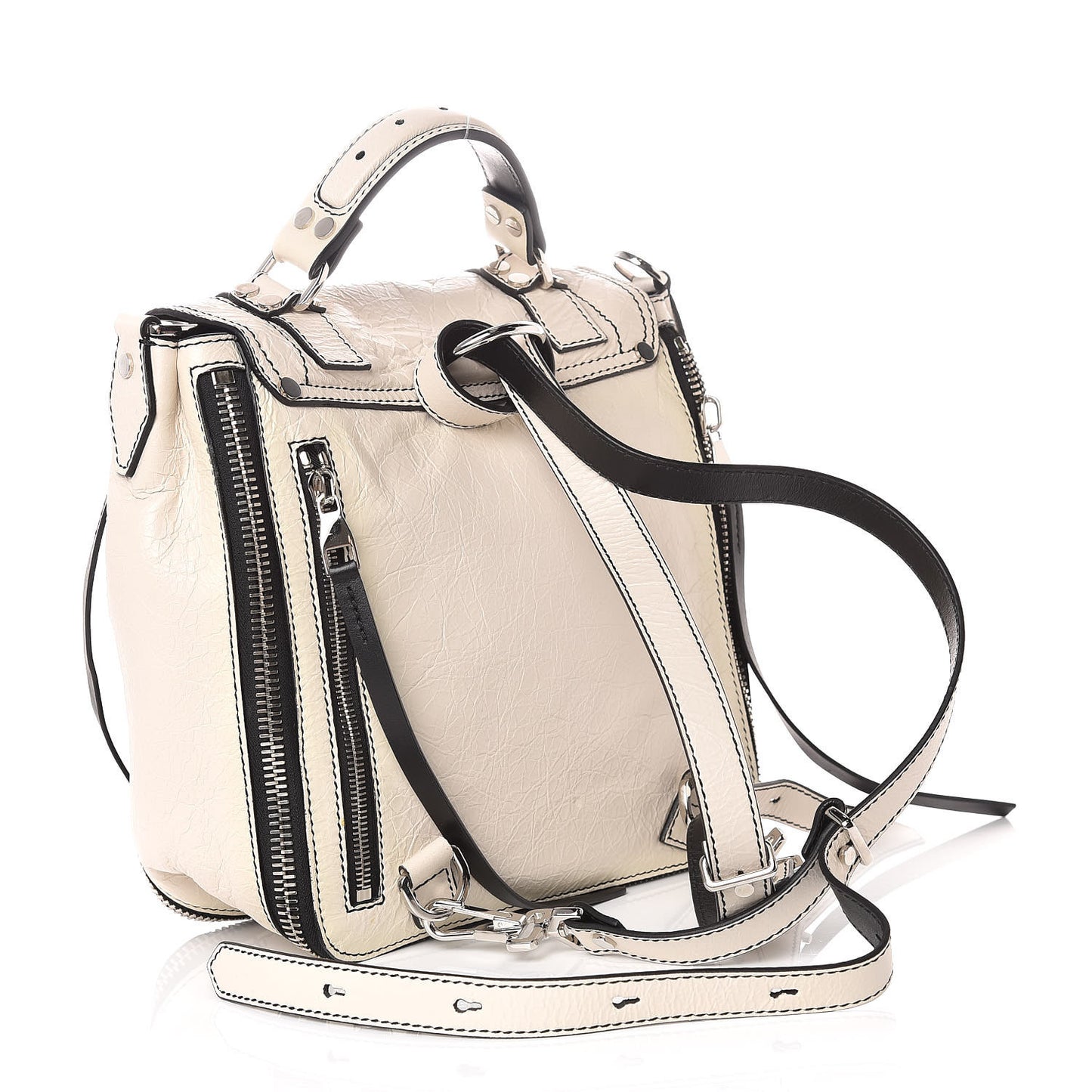 Crackled Lambskin PS1 Plus Zip Backpack Clay