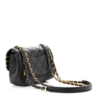 Chanel Lambskin Quilted Mini Coco Clips Single Flap Black 3 of 9