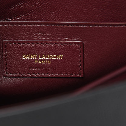 Saint Laurent Grain de Poudre Medium Classic Monogram Cassandra Top Handle Black Rouge Legion 5 of 8