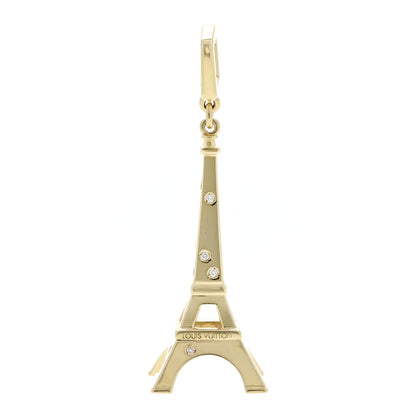 Louis Vuitton 18K Yellow Gold Diamond Eiffel Tower Charm 1 of 4