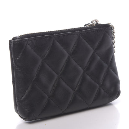 Chanel Lambskin Quilted Key Holder Case Black 3 of 10